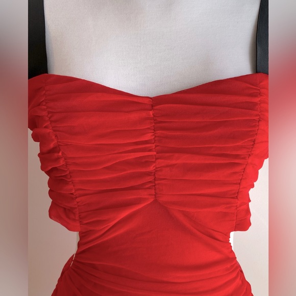 ASOS Mesh Dress with Cut Out Side - Picture 3 of 5